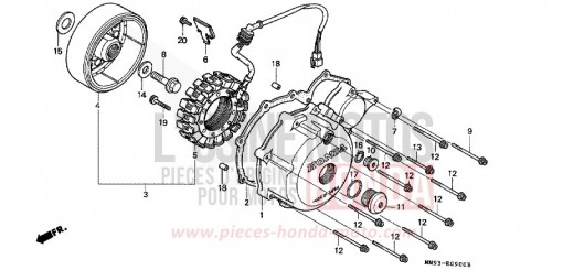 KURBELGEHAEUSEDECKEL, L./ GENERATOR XL600VK de 1989